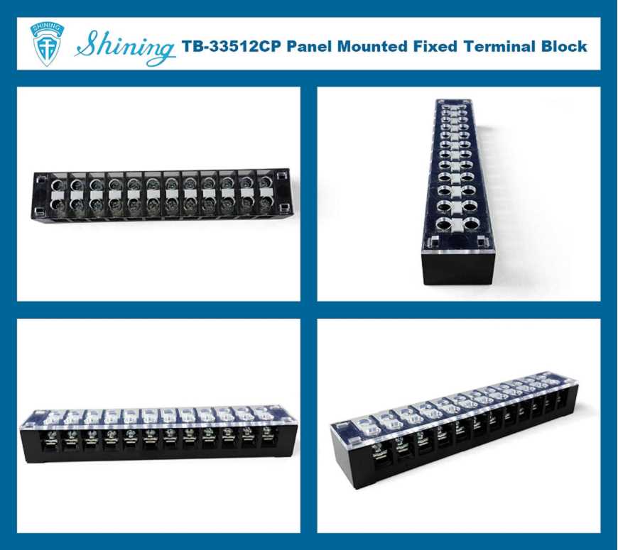 Shining E&E TB-33512CP Fixed Type 300V 35A 12 Position Barrier Terminal ...